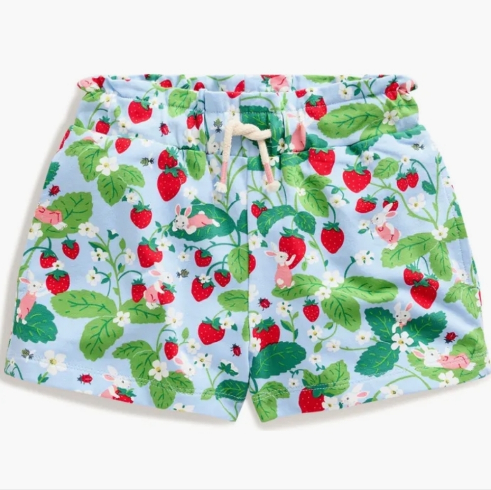 Boden Ruffle Shorts Girls Srrawberry Field Size 11